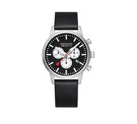 Mondaine Neo Chrono Black/White Dial 41mm Watch, Black, Men Black