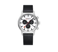Mondaine Neo Chrono White/Black Dial 41mm Watch, Black, Men Black