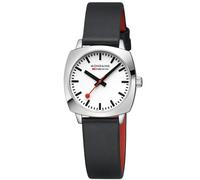 Mondaine Petite Cushion Ladies Watch MSL.31110.LBV Square White Dial Leather 50M