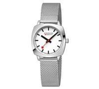 Mondaine Petite Cushion Watch MSL.31110.SM Square 31mm Quartz White Dial 50M