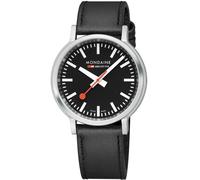 Mondaine SBB Stop2Go Black Grape Leather Watch MD-477
