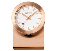 Mondaine Table Clock, Aluminium, Copper-White, 50 mm