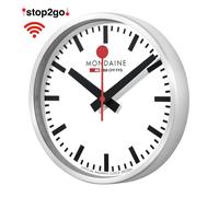 Mondaine Wall Clock Smart Stop2Go WiFi Clock, MSM.25S11.1 Diameter 25Cm
