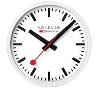 Mondaine Wall Clock with White Face and White Case A990.CLOCK.10SBB
