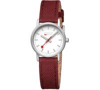 Mondaine Watch Classic Dark Cherry Textile D - White MD-370