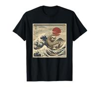 Monday Coffee Kaiju Retro Japanese Wave T-Shirt