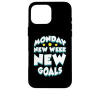 Monday Design For Weekday Working Lover - New Week New Goals Case for iPhone 16 Pro Max