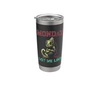 Monday Got Me Like - Grumpy Funny Lizard I Hate Mondays Stainless Steel Insulated Tumbler