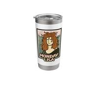 Monday Lisa Mona Lisa Design for an Da Vinci Art Lover Stainless Steel Insulated Tumbler