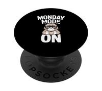 Monday Mode On Cat Coffee Work PopSockets Adhesive PopGrip