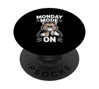 Monday Mode On Cat Coffee Work PopSockets Adhesive PopGrip