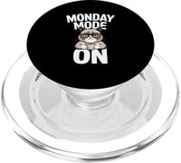 Monday Mode On Cat Coffee Work PopSockets PopGrip for MagSafe