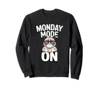 Monday Mode On Cat Coffee Work Sweatshirt