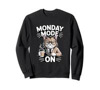 Monday Mode On Cat Coffee Work Sweatshirt