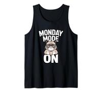 Monday Mode On Cat Coffee Work Tank Top