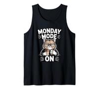 Monday Mode On Cat Coffee Work Tank Top