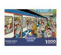 Monday Morning at Paris RER B Wooden Jigsaw Puzzle Waterproof 1000 Piece Puzzles for Adults Challenging And Brainteasing Home Decoration