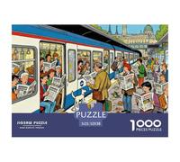 Monday Morning at Paris RER B Wooden Jigsaw Puzzle Waterproof 1000 Piece Puzzles for Adults Impossible Challenging Games