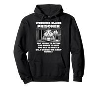 Monday Trapped Work Gag Working Class worker office Pullover Hoodie