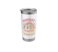 Monday Tuesday Thursday Practice Qualifying Race Day Motor Stainless Steel Insulated Tumbler