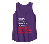Monday Tuesday Thursday Practice Qualifying Race Day Tank Top