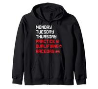 Monday Tuesday Thursday Practice Qualifying RaceDay - Racing Zip Hoodie