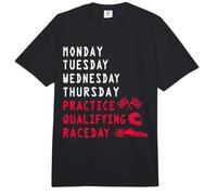 Monday Tuesday Wednesday Thursday Practice Qualifying Race Comfort Colors Adult Heavyweight T-Shirt
