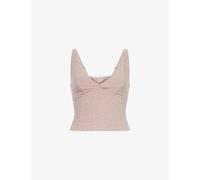 Monday Womens Monday Glacier V-Neck Stretch-Woven Top Heather Mauve 12