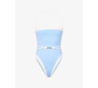 Monday Womens Monday Miami Belted Swimsuit Azure/Ivory 14