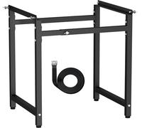 Mondazie Adjustable Metal Bee Hive Stand with 120-Inches Strap for 8 & 10 Frame Beehives Box, 12 to 19 Inches Width Beehive Frame Holder , Heavy Duty Flow Hives Stands Base for Beekeeping, Black