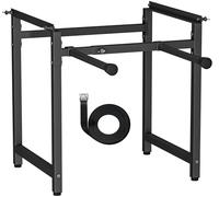 Mondazie Adjustable Metal Bee Hive Stand with Detachable Beehive Frame Holder for 8 & 10 Frame, 12 to 19 Inches Width Flow Hives Stand with 120-Inches Strap, Flowhive Stands Base for Beekeeping, Black