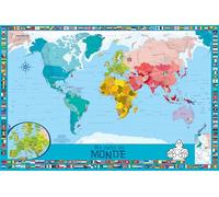 Monde pour enfants wall map laminated 811