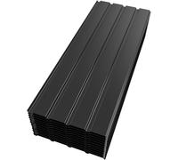 Mondeer 12PCS Metal Roofing Sheets, 6m², 115 x 45 cm, Black