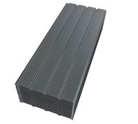 Mondeer Roof Sheets 12PCS, Roofing Tiles, Trapezoidal Color Steel Plate Cladding Galvanized Metal 115 * 45CM / 6㎡ 0.3MM for Replacing on Carport Canopy Greenhouse Billboard, Grey