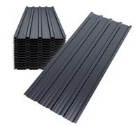 Mondeer 14PCS Metal Roofing Sheets, 7m², 110 x 46 cm, Dark Grey