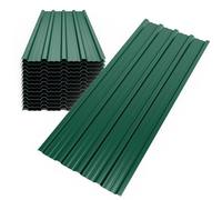 Mondeer 14PCS Metal Roofing Sheets, 7m², 110 x 46 cm, Green