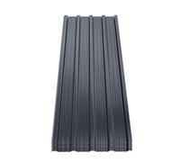 Mondeer 14PCS Roofing Sheets, Metal Corrugated Roofing Sheets 7m², 110 x 46 cm, Galvanised Steel Trapezoidal Grooved Roof for Garage Carport Shed Greenhouse Kennels Panels, Dark Grey