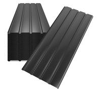 Mondeer 24pcs Roofing Sheets, Metal Corrugated Roofing Sheets Covers 12m², 115 x 45 cm, Galvanised Steel Roof for Garage Carport Shed Greenhouse Kennels Panels, Black
