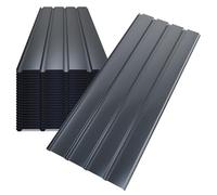 Mondeer 24pcs Roofing Sheets, Metal Corrugated Roofing Sheets Covers 12m², 115 x 45 cm, Galvanised Steel Roof for Garage Carport Shed Greenhouse Kennels Panels, Grey