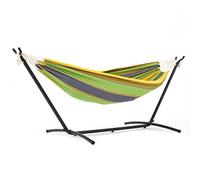 Mondeer Hammock with Stand, Portable Camping Hammock with Metal Frame with Portable Carrying Bag and Accessories, 270kg Load Capacity, for Camping Travel Patio, Green
