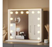 Mondeer Hollywood Vanity Mirror with Lights, 60x50cm Large Illuminated Makeup Mirror with 14 Dimmable Led Bulbs, 3 Color Lighting Modes, Touch Screen Control, Dressing Table Mirror for Bedroom