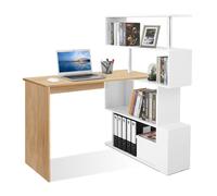 Mondeer L Shaped Computer Desk, Corner Desk, 360 Degree Rotatable, Space Saving Table with Spacious Storage for Home Office Workstation Study, 157 x