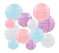 Mondeer Lanterns, 12 PCS Pastel Paper Candle Holder with Assorted Sizes for Wedding, Birthday, Baby Shower & Home Decor- 6" 8" 10"