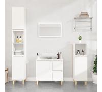 Mondeer Tall Bathroom Cabinet Home Slim Cupboard with 2 Doors & 6 Compartments