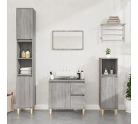 Vidaxl Bathroom Cabinet Grey Sonoma 30X30X190 Cm Engineered Wood, Grey