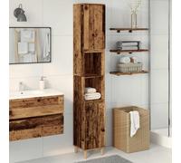 vidaXL Bathroom Cabinet Old Wood 30x30x190 cm Engineered Wood