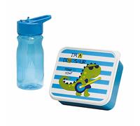 Mondex Dinosaur Blue Lunch Box and Canister Set