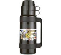 Mondial Glass Vacuum Flask 1000ml Hot & Cold Insulated Thermal Bottle Leakproof Traditional Vacuum Jug Double-Walled Thermos for Tea, Coffee, Water, Soup