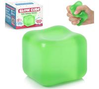 Mondiko Stress Ball Cube Glow in the Dark Squishy Sensory Fidget Toy | Satisfying squeeze for stress relief with an ultra soft feel. Stocking filler for kids & adults, ideal for Christmas gifting.