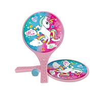 Mondo 15040 Toys-Unicorn Glitter-2 Plastic Rackets/Rubber Ball-Beach Game for Children and Adults-15040